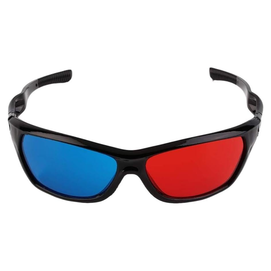 Gafas 3D Anaglifo Calsgkspray Adulto Marco Negro Rojo Azul