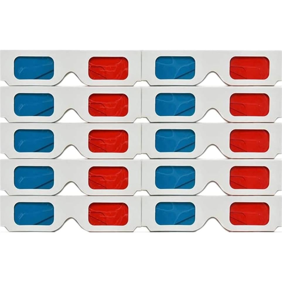 Gafas 3D Anaglifo Beikalone 50 pares Cartón Blanco