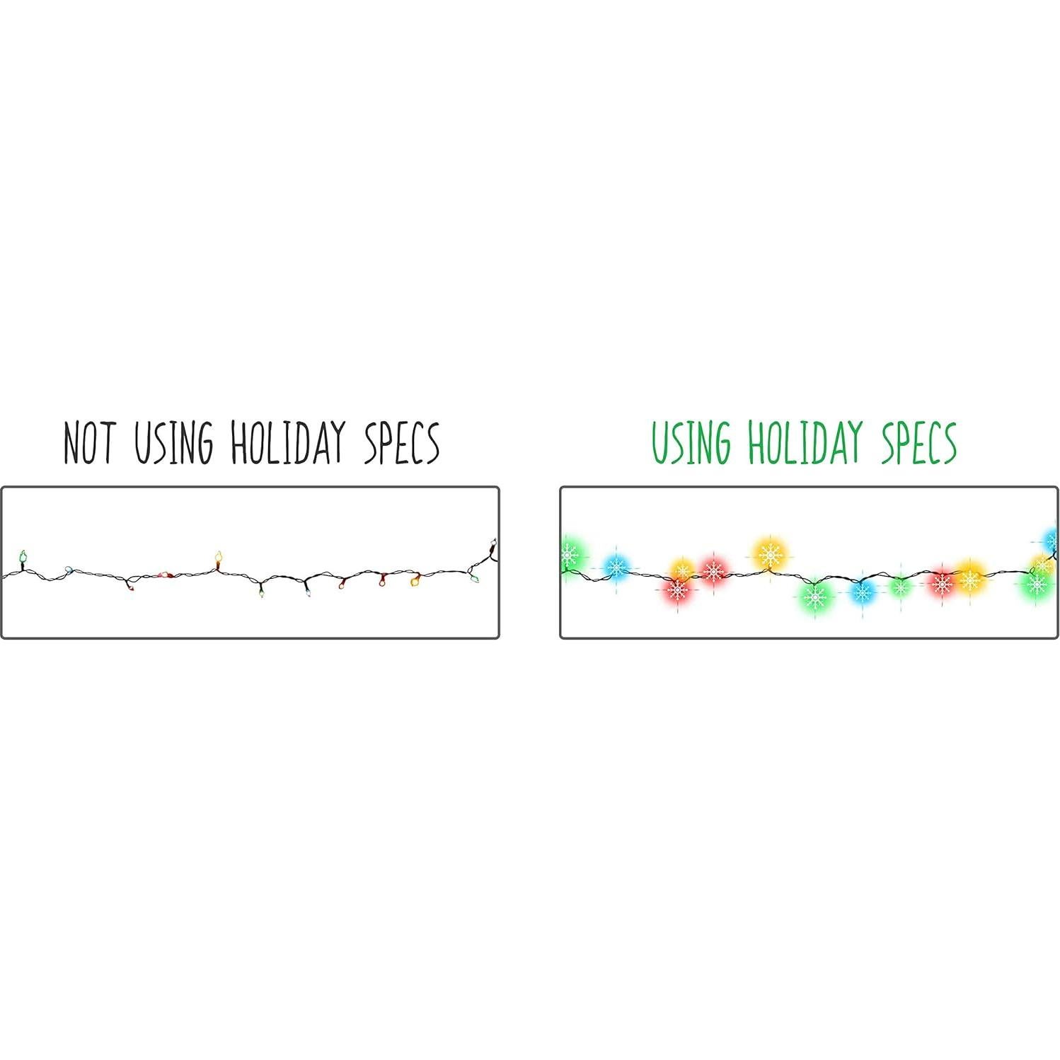 Gafas 3D Navidad GSM Brands - 50 Piezas Copos de Nieve