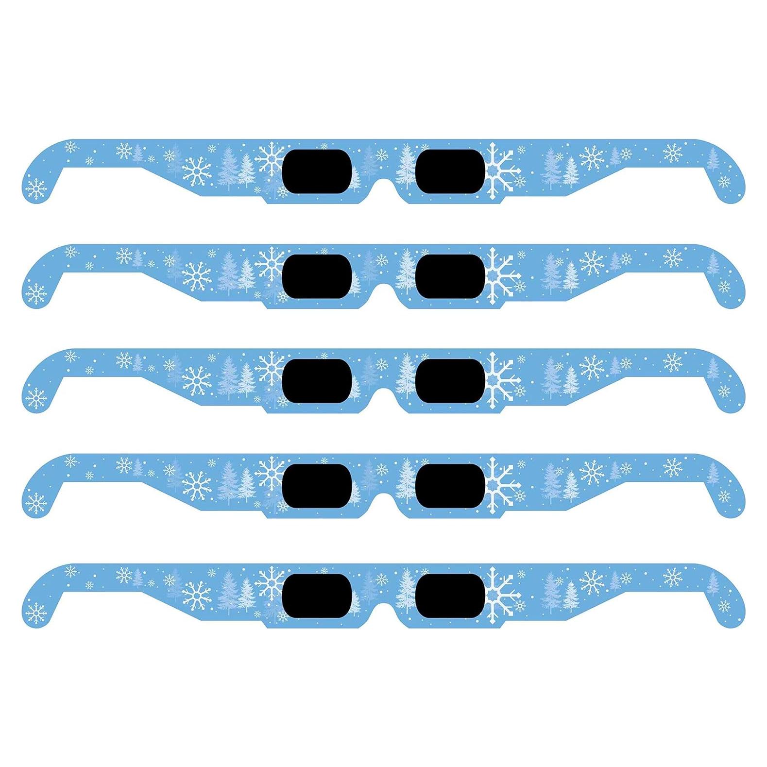 Gafas 3D Navidad GSM Brands - Copos de Nieve Mágicos