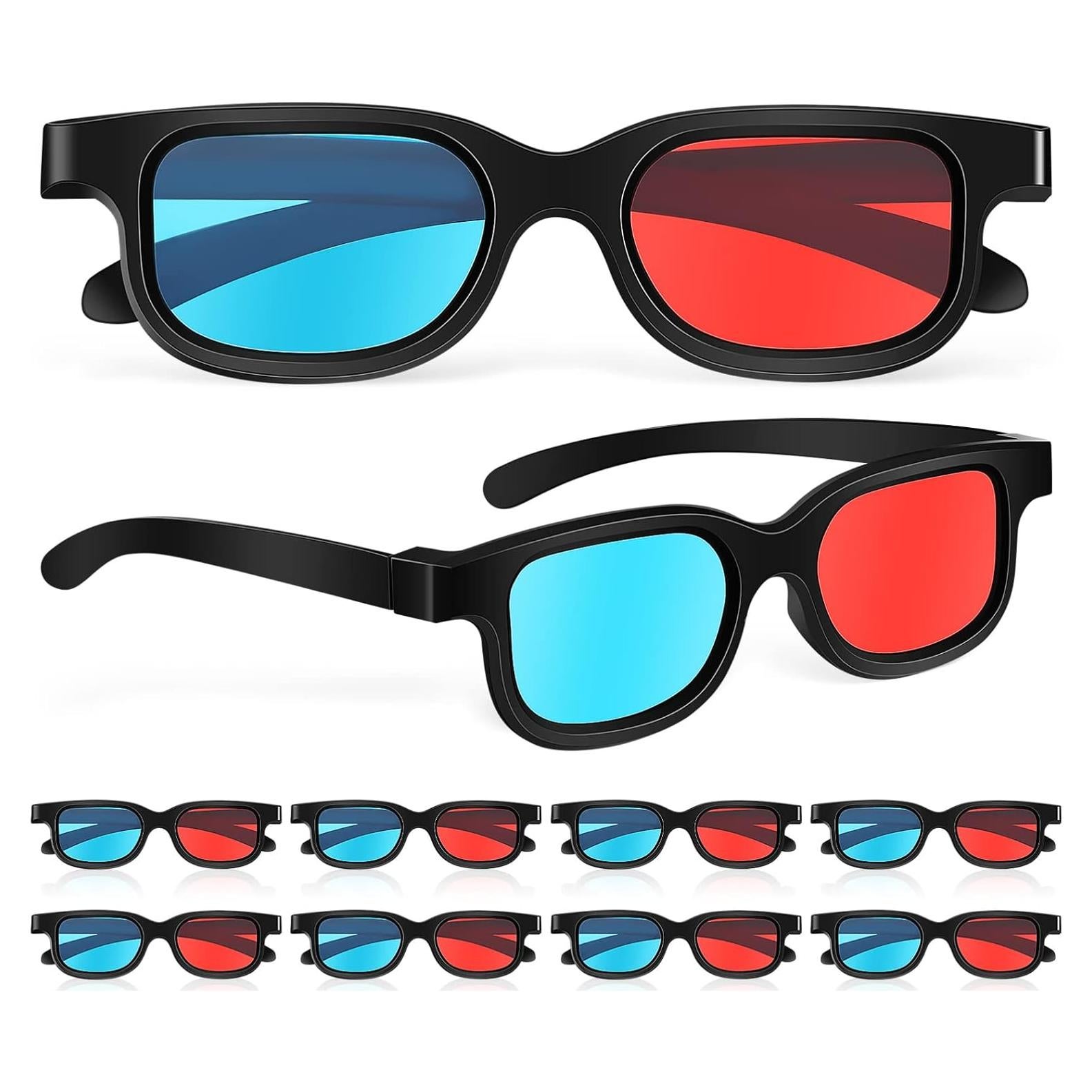 Gafas 3D Milisten 10 Pcs Rojo Azul Estereoscópicas