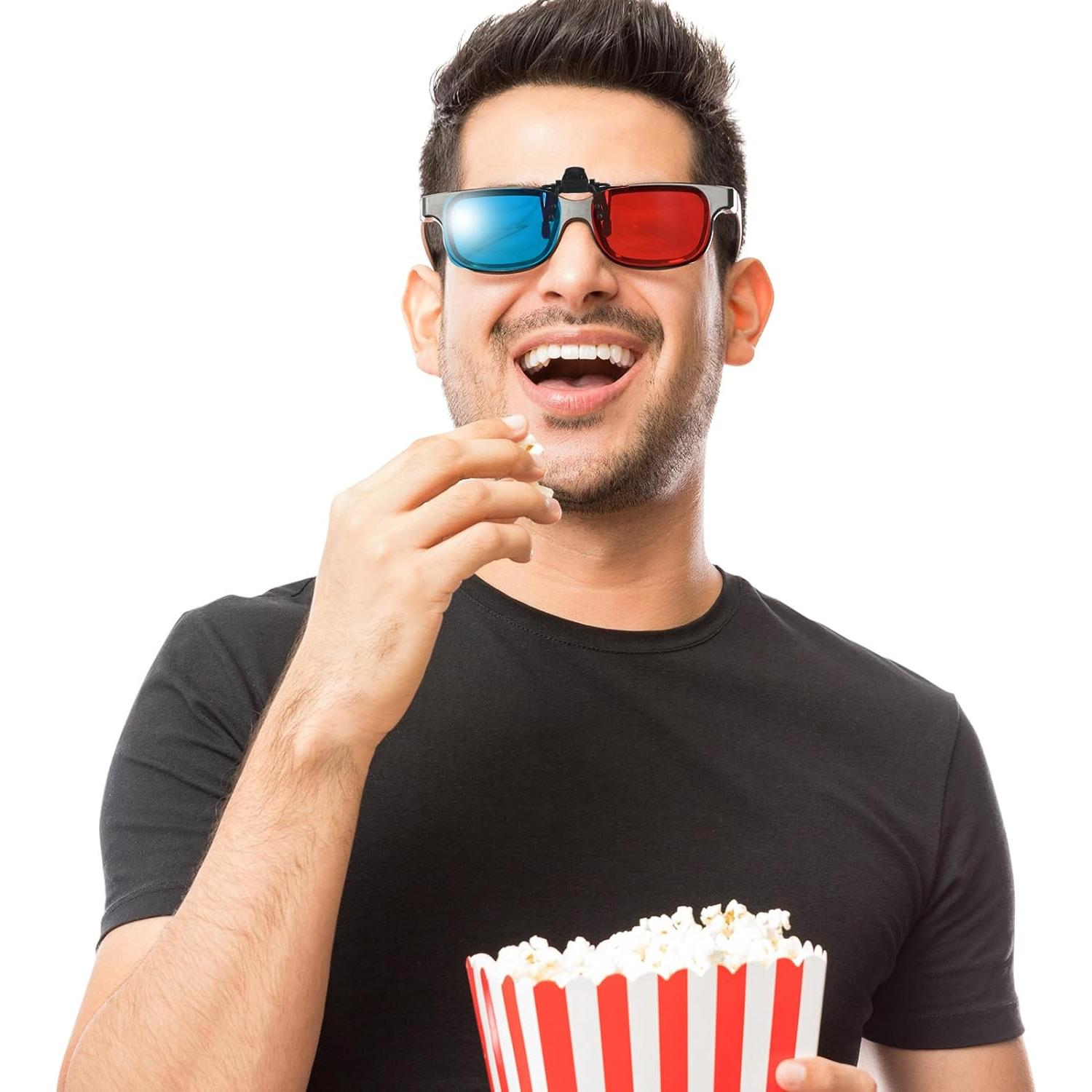 Clip de Gafas 3D Artibetter Rojo Azul para Televisión