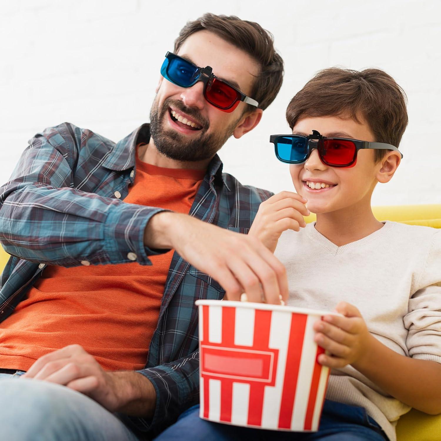 Clip de Gafas 3D Artibetter Rojo Azul para Televisión