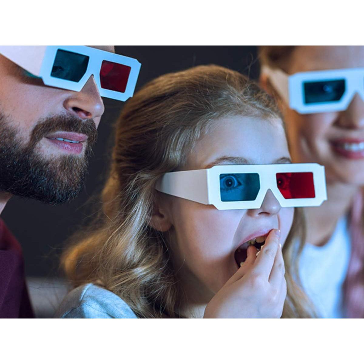 Gafas 3D EasiLife - 10 Pares Anaglifo Rojo y Cian