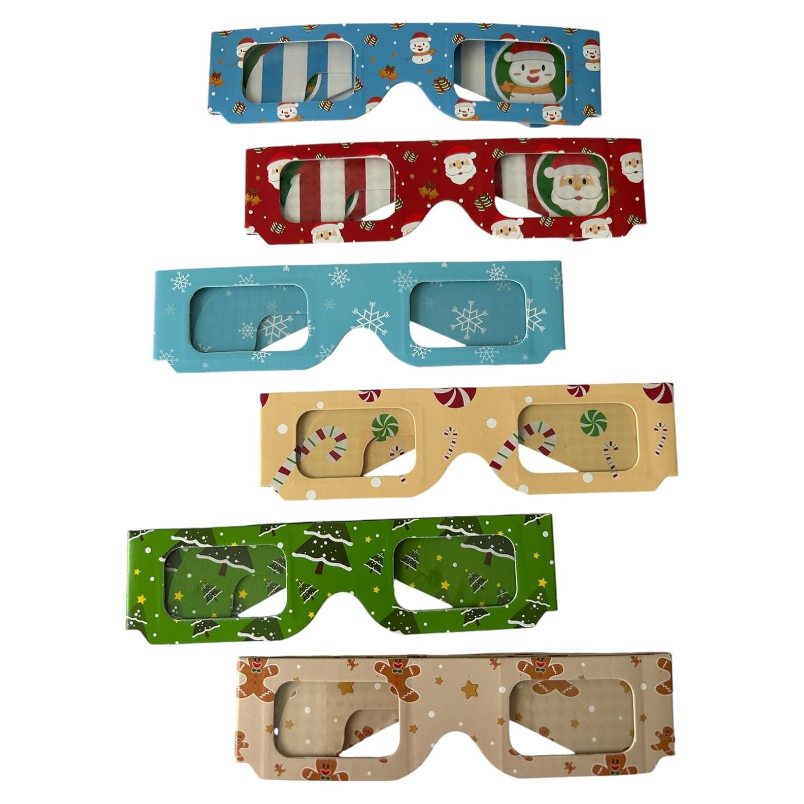 Gafas 3D Navidad - Paquete 6 Diseños Únicos