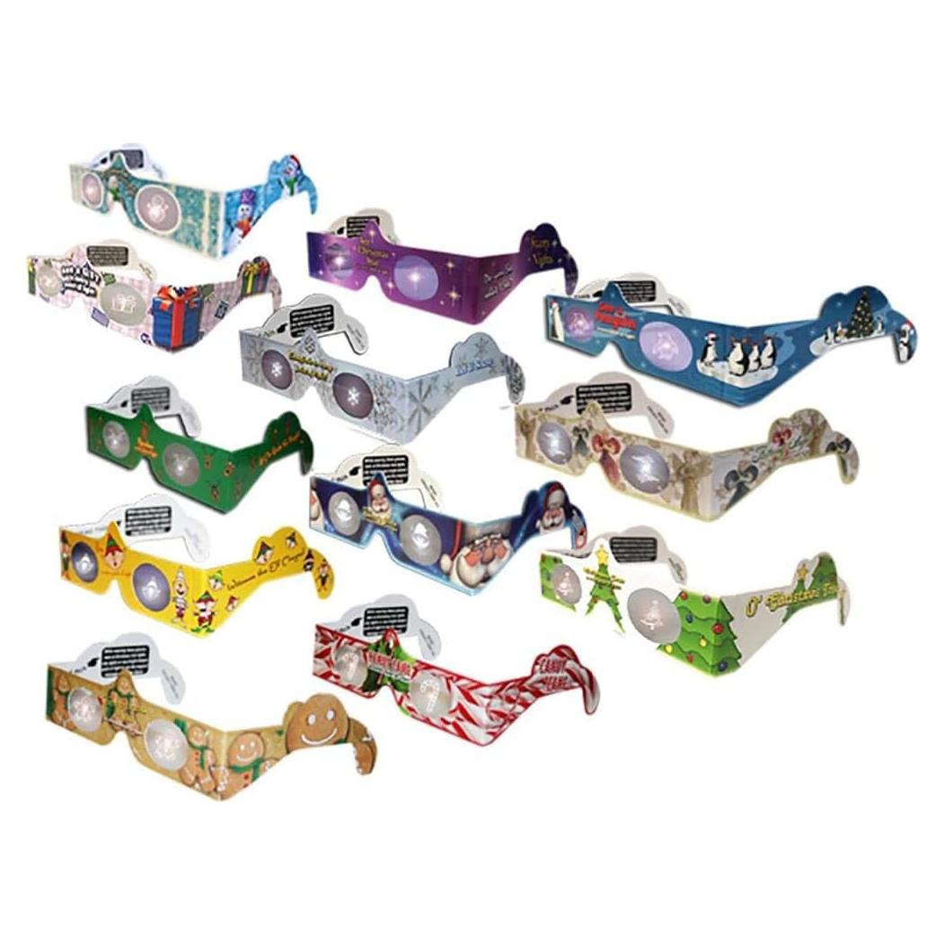 12 Pares Gafas 3D Navidad Holiday Eyes - Imágenes Mágicas