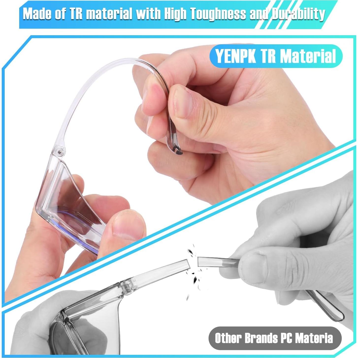 Paquete de 4 Gafas de Seguridad YENPK Anti Niebla UV