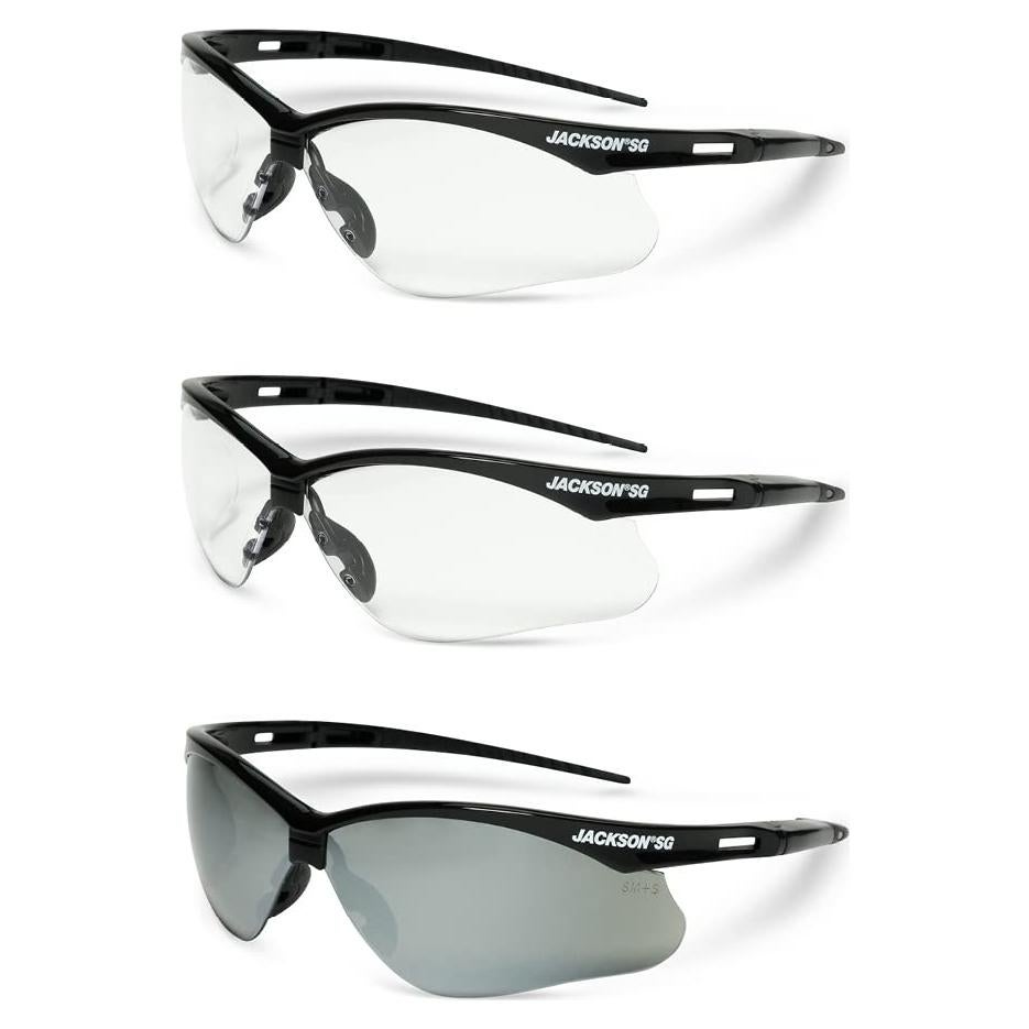 Gafas de seguridad Jackson SG - Lentes antiarañazos - 3 estilos