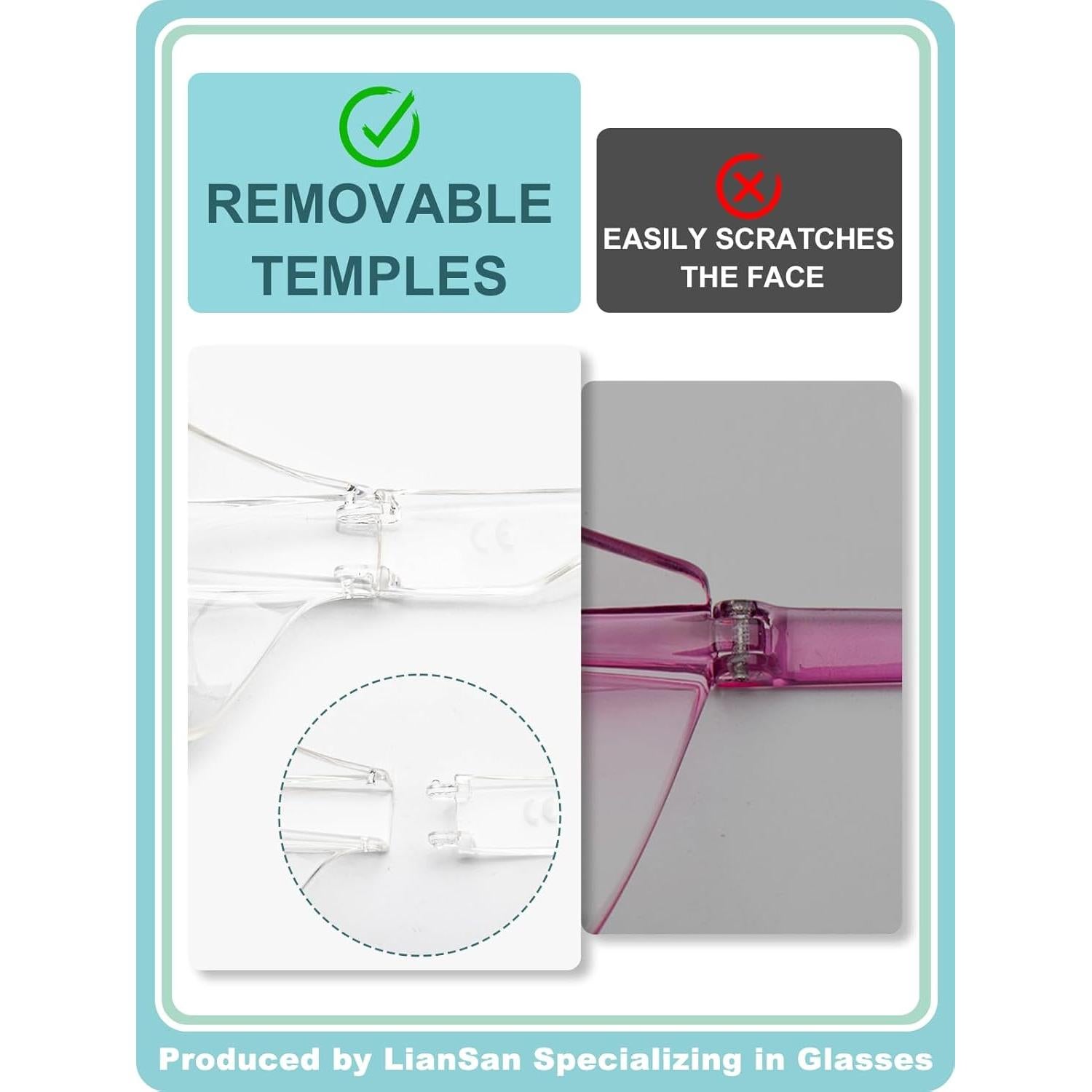 Gafas de Seguridad LianSan Antivaho para Lentes Graduadas