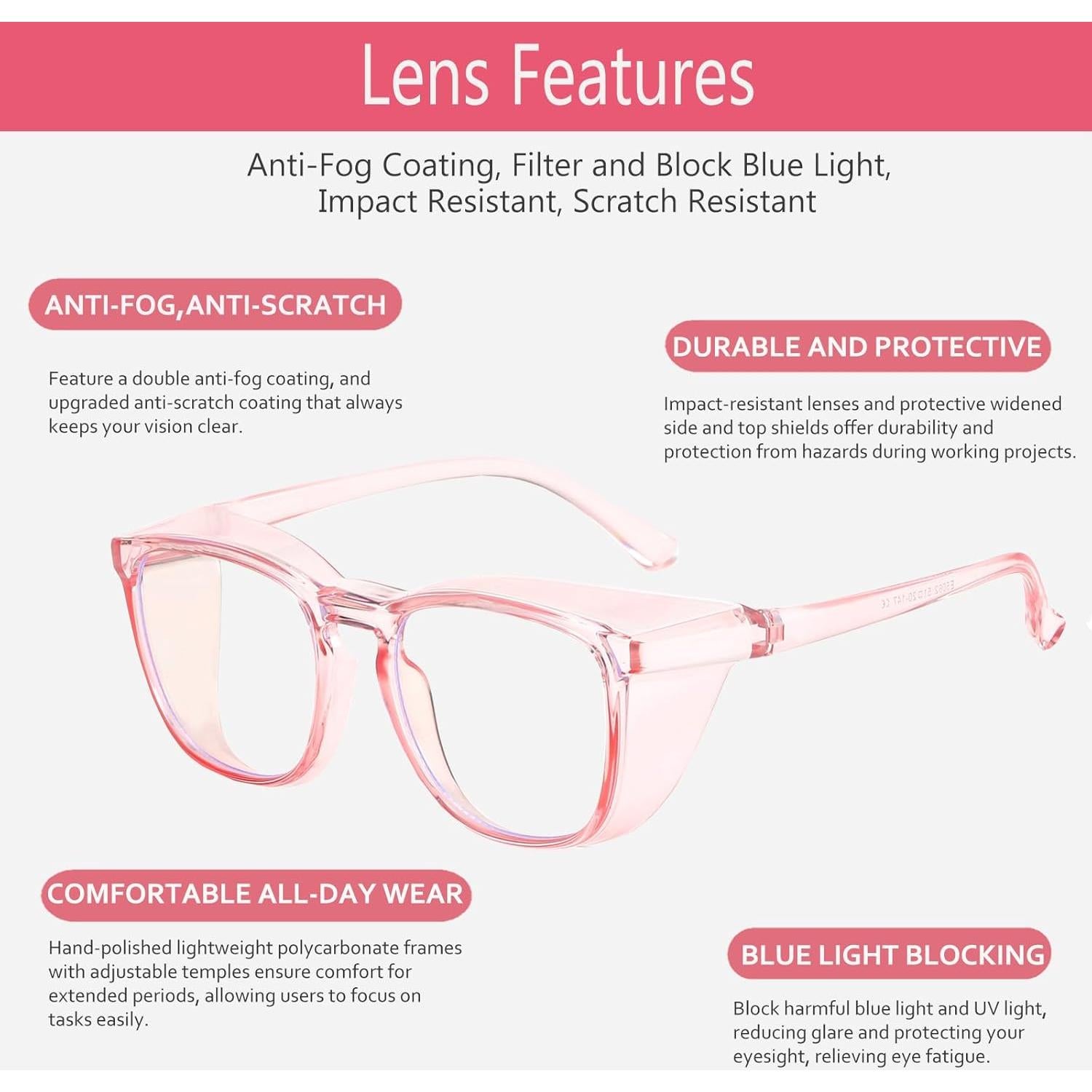 Gafas de Seguridad Feaglo Antiempañantes con Protección UV