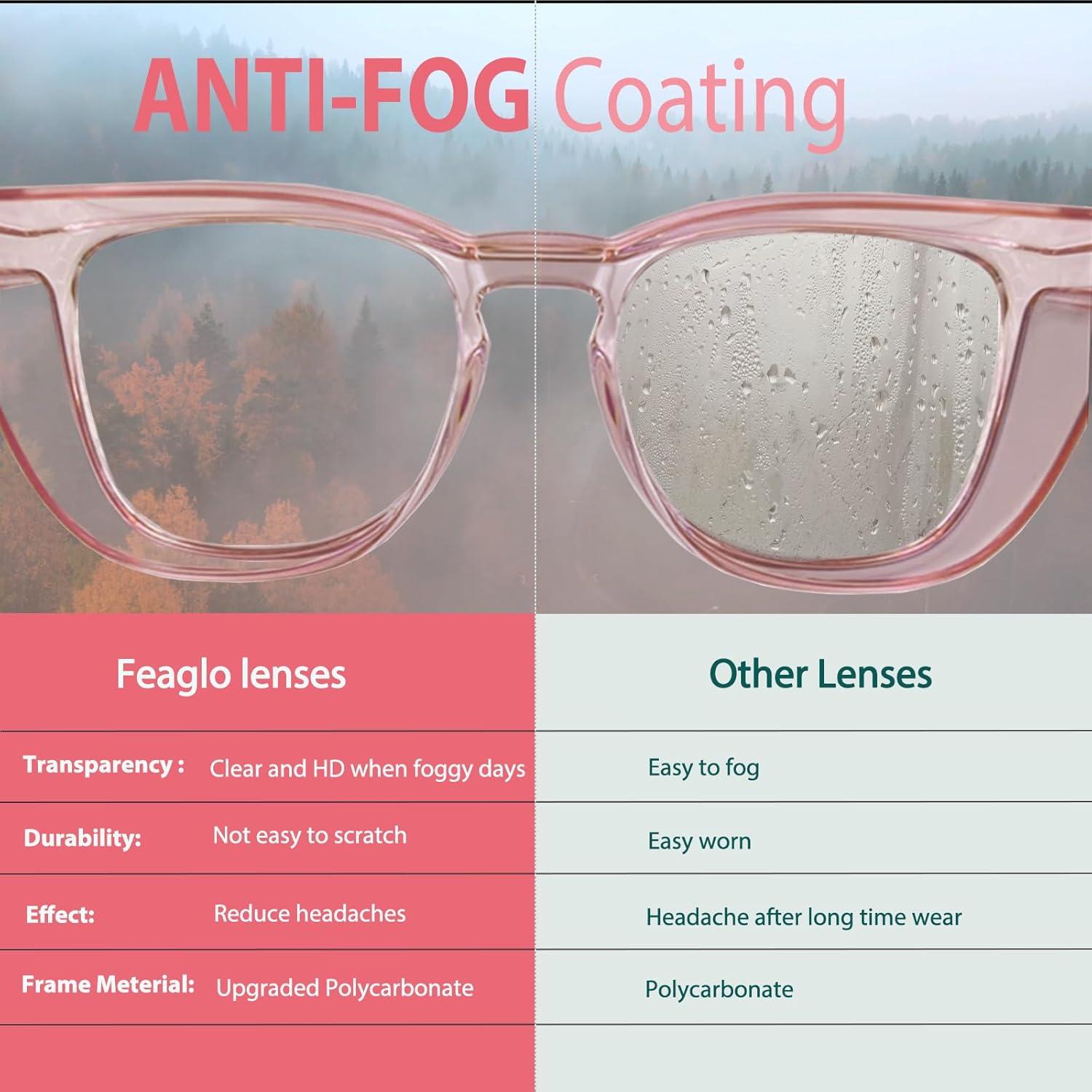Gafas de Seguridad Feaglo Antiempañantes con Protección UV
