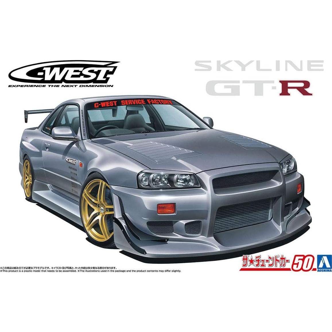 Kit de Modelo Nissan C-West BNR34 Skyline GT-R 2002 1:24