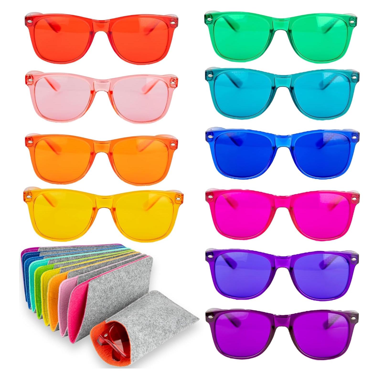 Paquete de 10 Gafas de Terapia de Color Silimojay - Cromoterapia