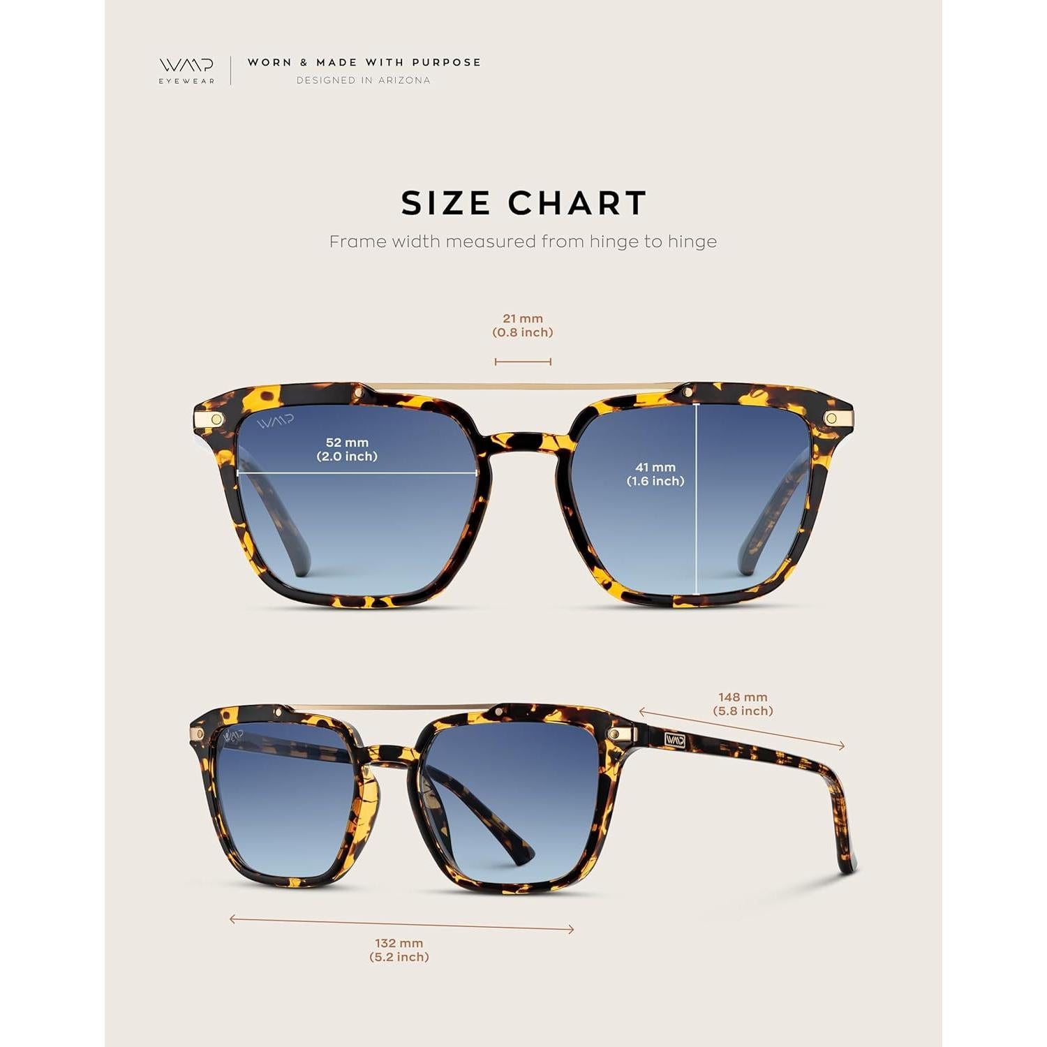 Gafas de Sol WMP - Cuadradas con Lentes Polarizados