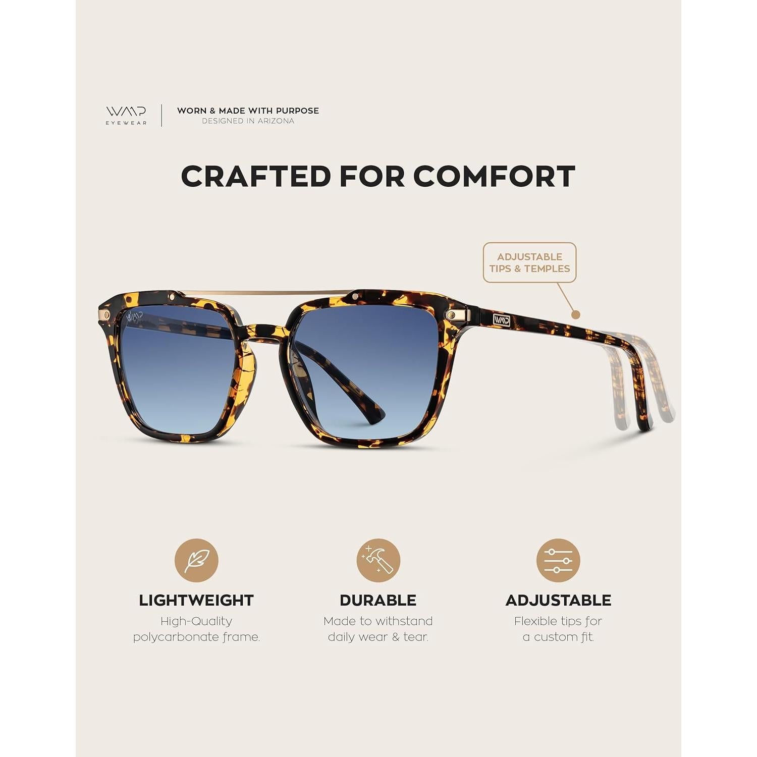 Gafas de Sol WMP - Cuadradas con Lentes Polarizados