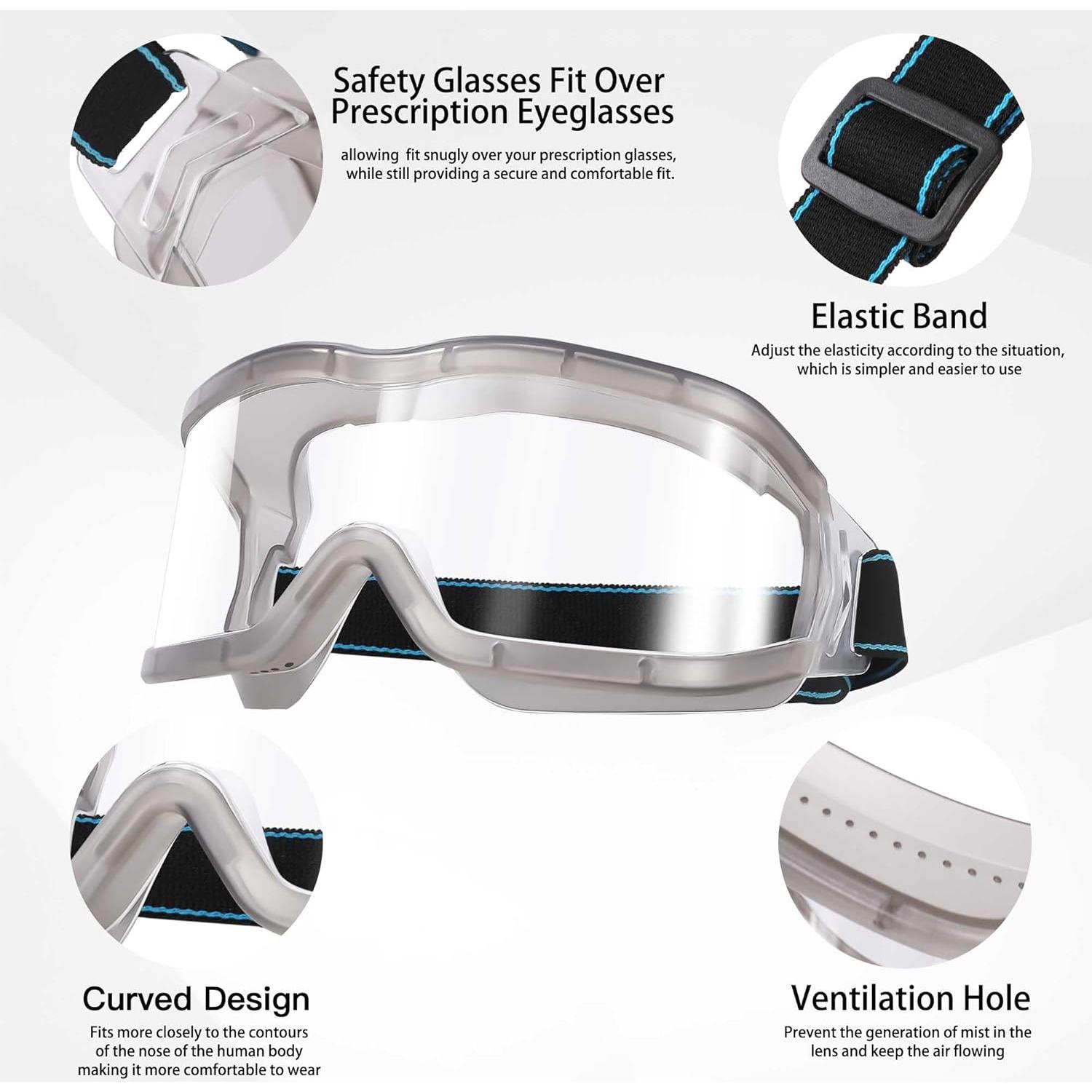 Gafas de Seguridad MOVNUOCA NFYC-010 Anti-Vaho y Salpicaduras