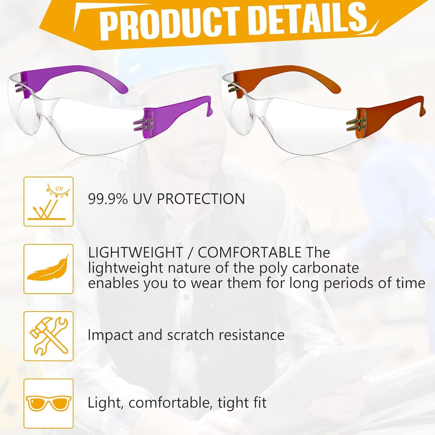 Youyole 84 Pares Gafas de Seguridad Unisex Lentes Anti Rayones