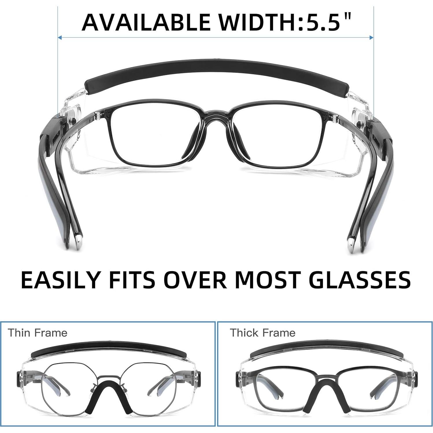 Gafas de Seguridad Antiempañante Ajustables para Sobre Gafas