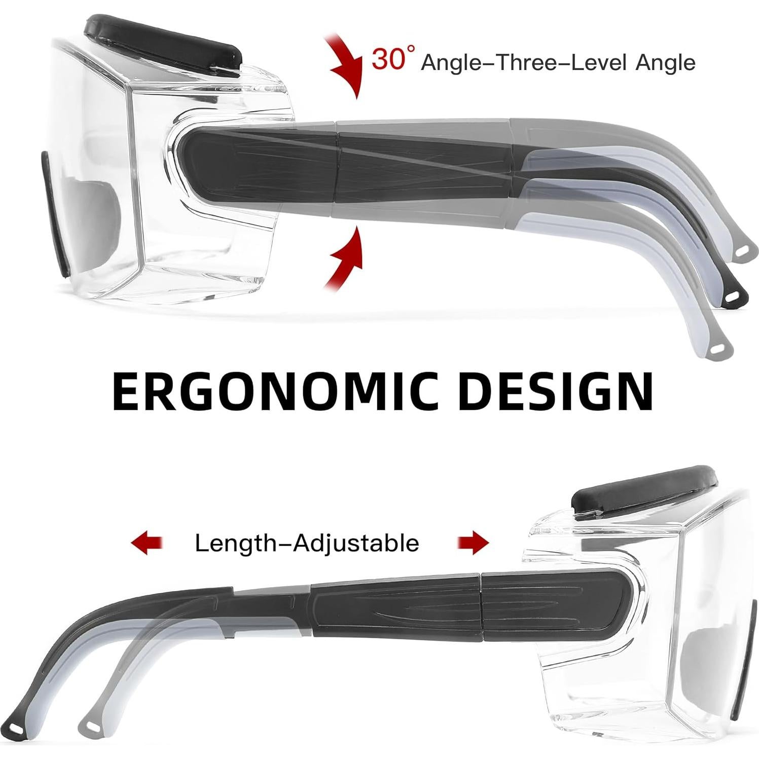 Gafas de Seguridad Antiempañante Ajustables para Sobre Gafas