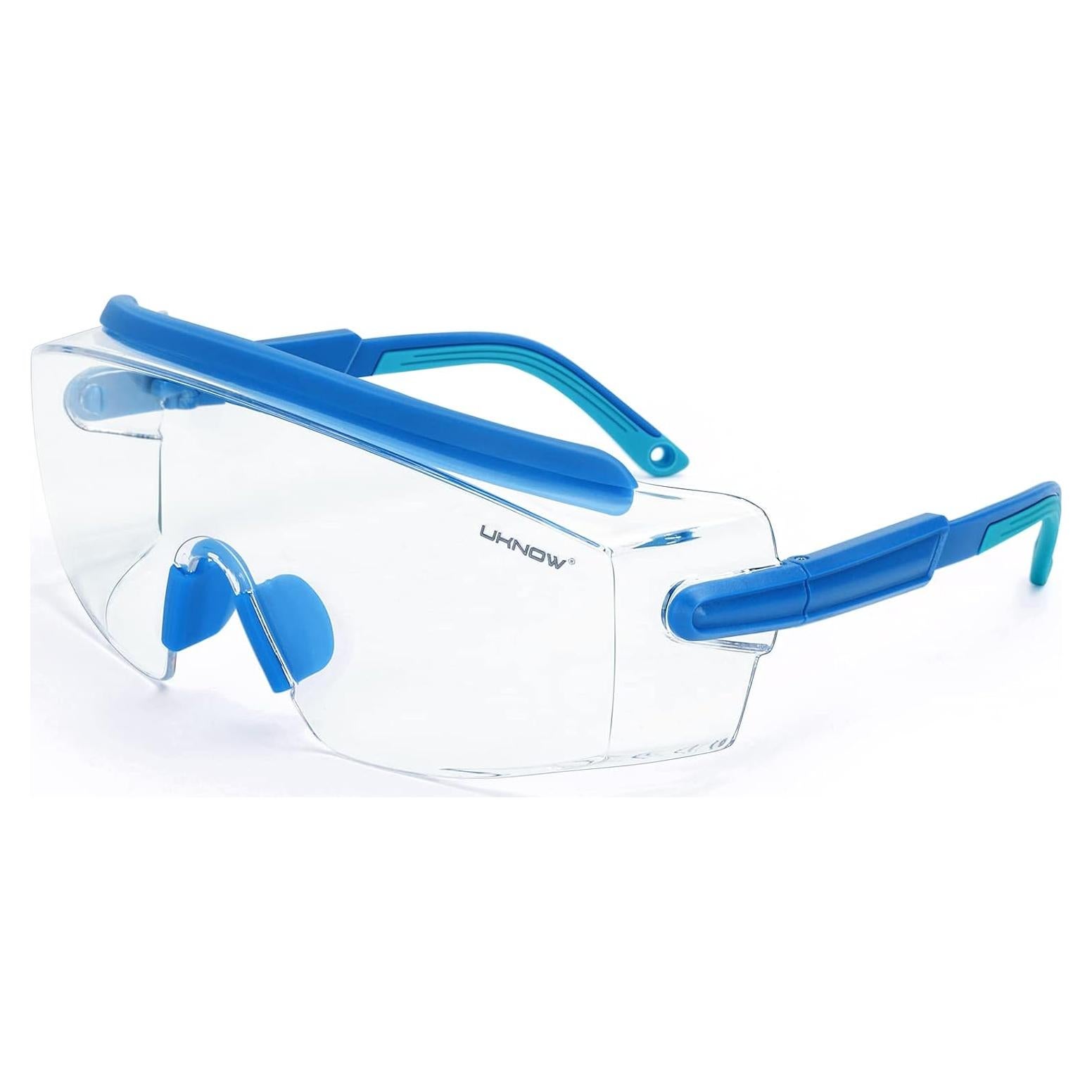 Gafas de Seguridad UKNOW Antivaho Lente Transparente Azul