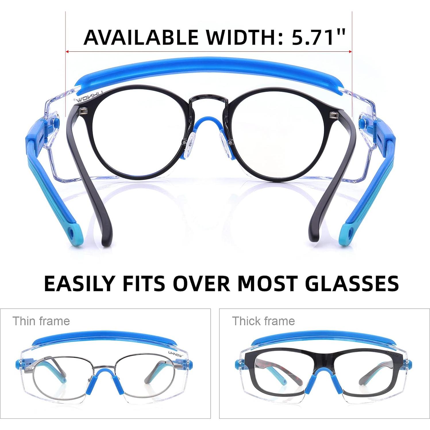 Gafas de Seguridad UKNOW Antivaho Lente Transparente Azul