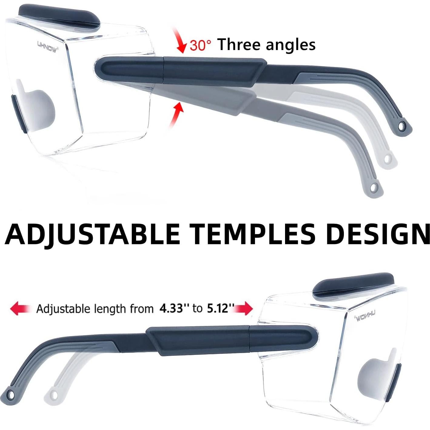Gafas de Seguridad UKNOW Antiempañante Pizarra ANSI Z87.1