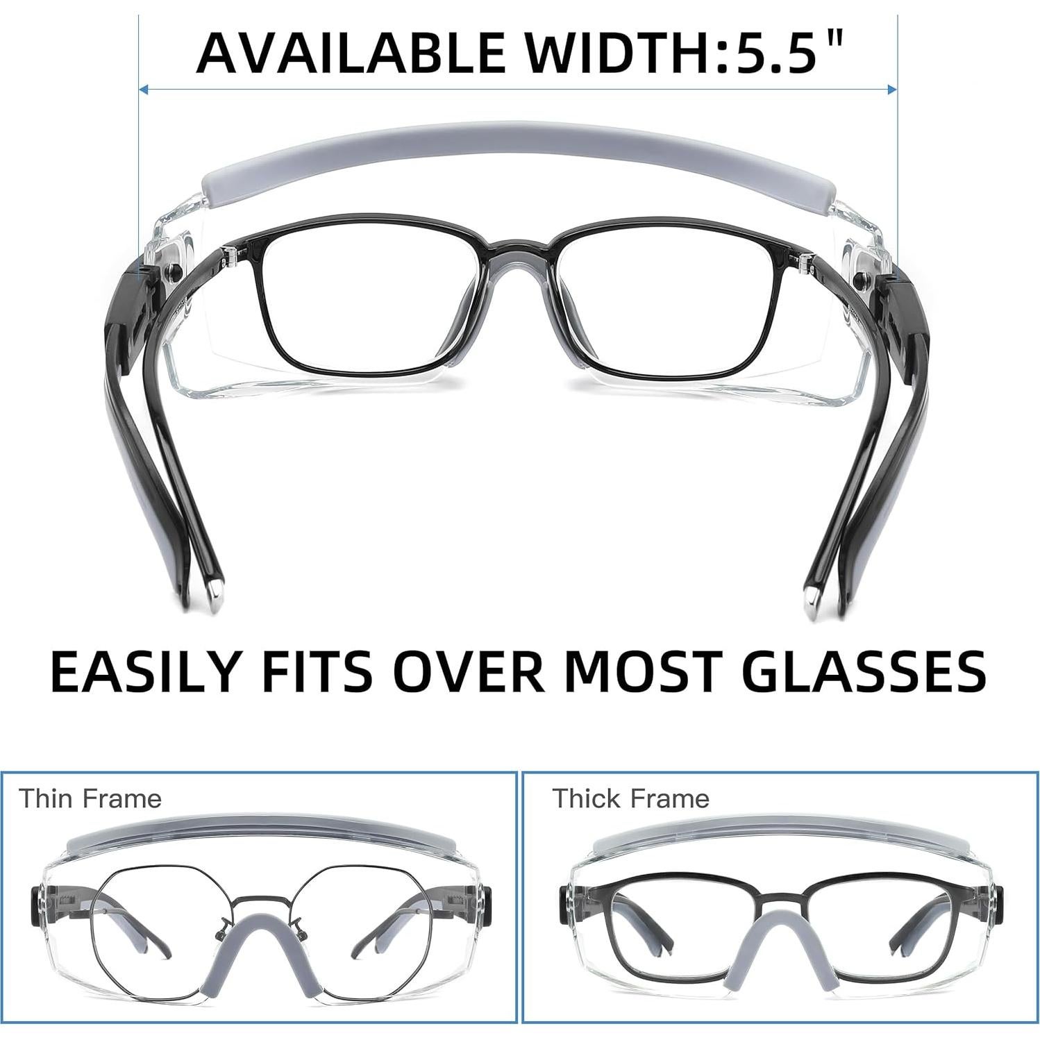 Gafas de Seguridad Antiempañante Ajustables Gris