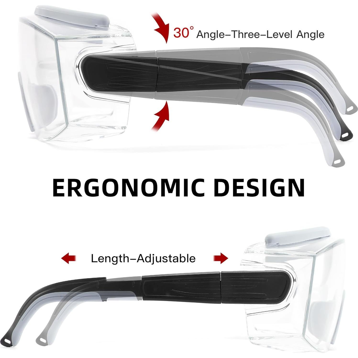 Gafas de Seguridad Antiempañante Ajustables Gris