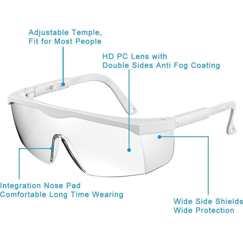 Gafas de Seguridad Mozeeda Transparentes UV 400 Ajustables