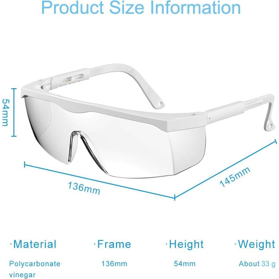 Gafas de Seguridad Mozeeda Transparentes UV 400 Ajustables