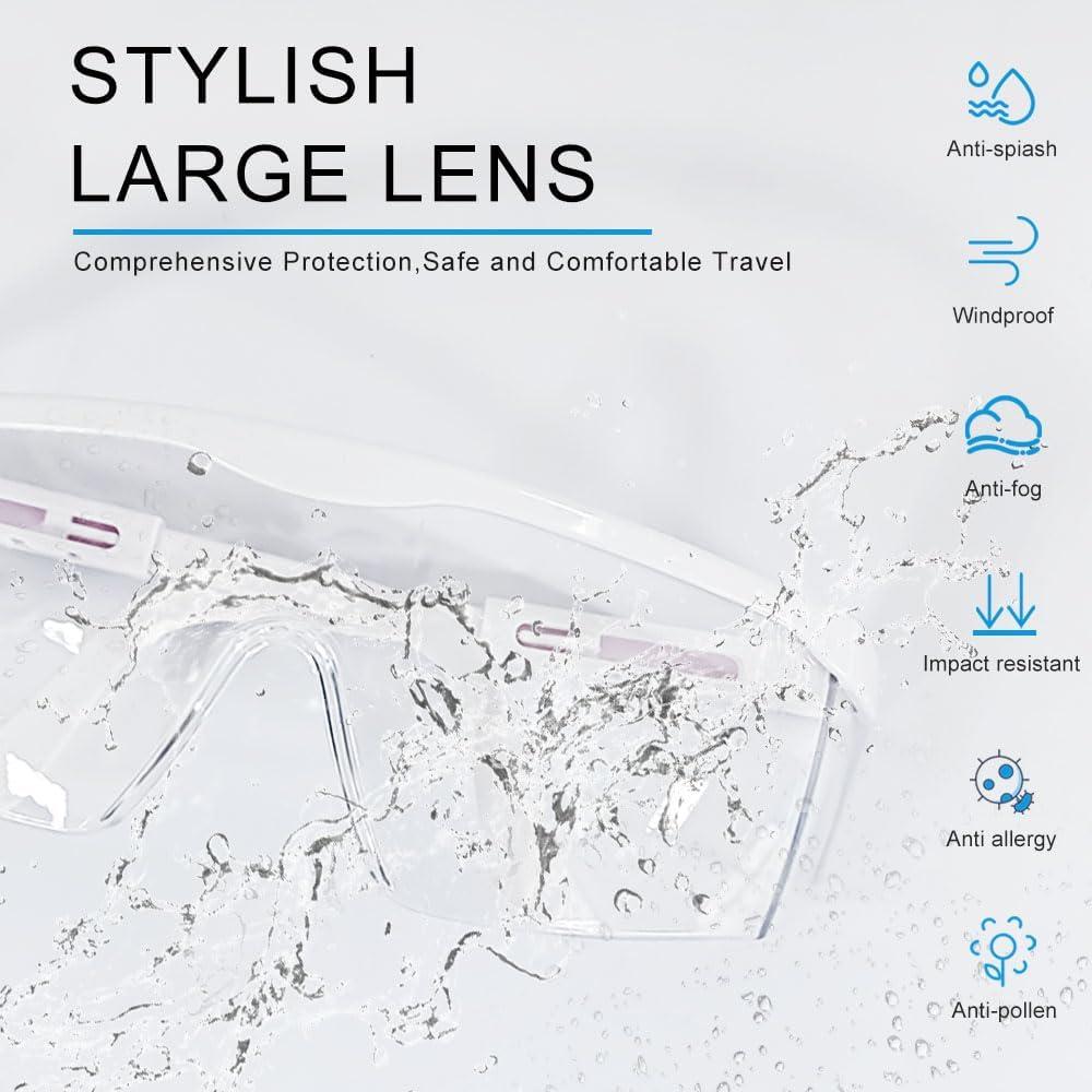 Gafas de Seguridad Mozeeda Transparentes UV 400 Ajustables