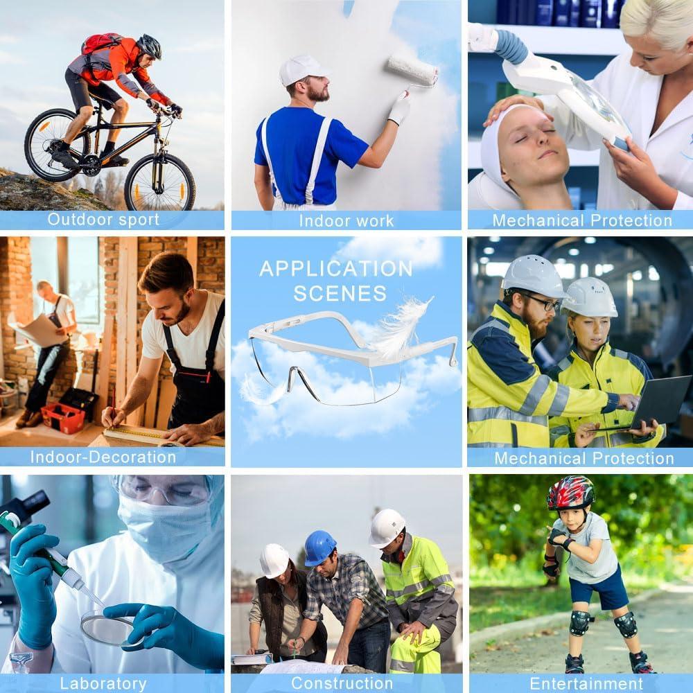 Gafas de Seguridad Mozeeda Transparentes UV 400 Ajustables