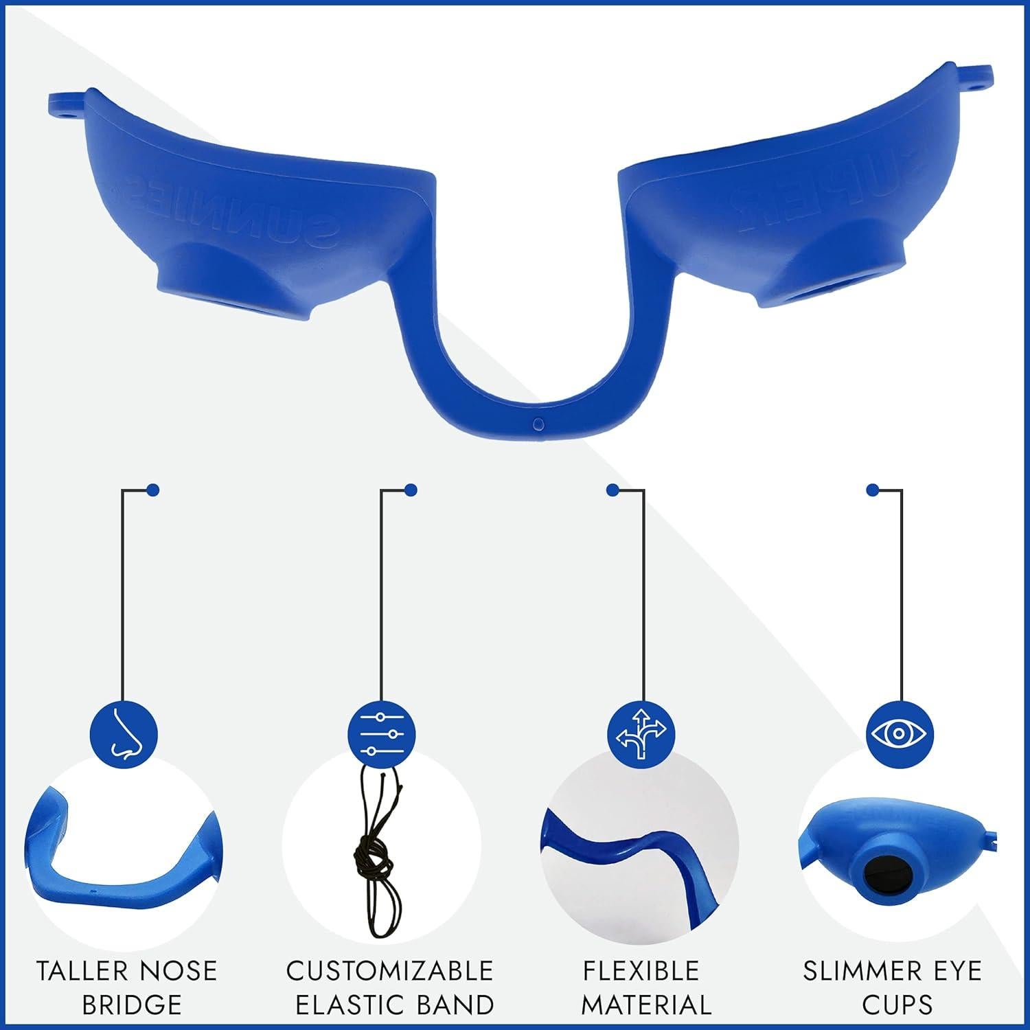 Gafas de Bronceado Super Sunnies Evo UV Protección Azul