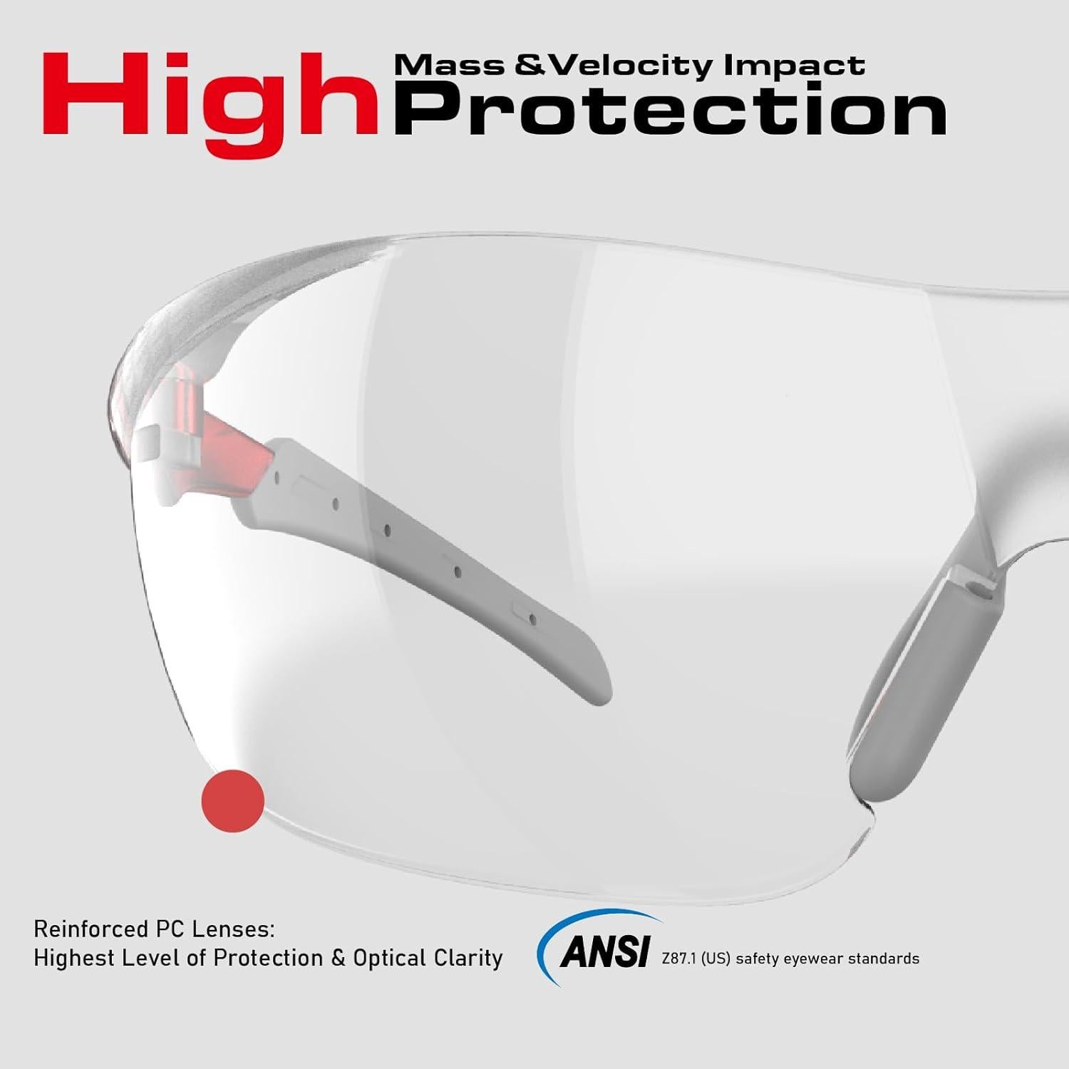 Gafas de Seguridad Impactables Impactable UV Anti-Niebla