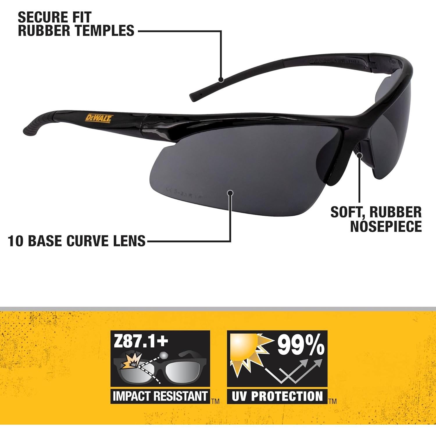 Gafas de Seguridad DeWalt DPG51-2C con Lente Antivaho