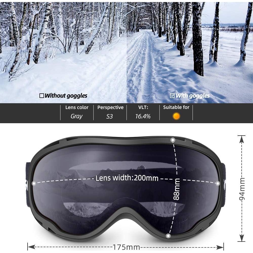 Gafas de esquí Hubo Sport OTG con protección UV y antiempañante