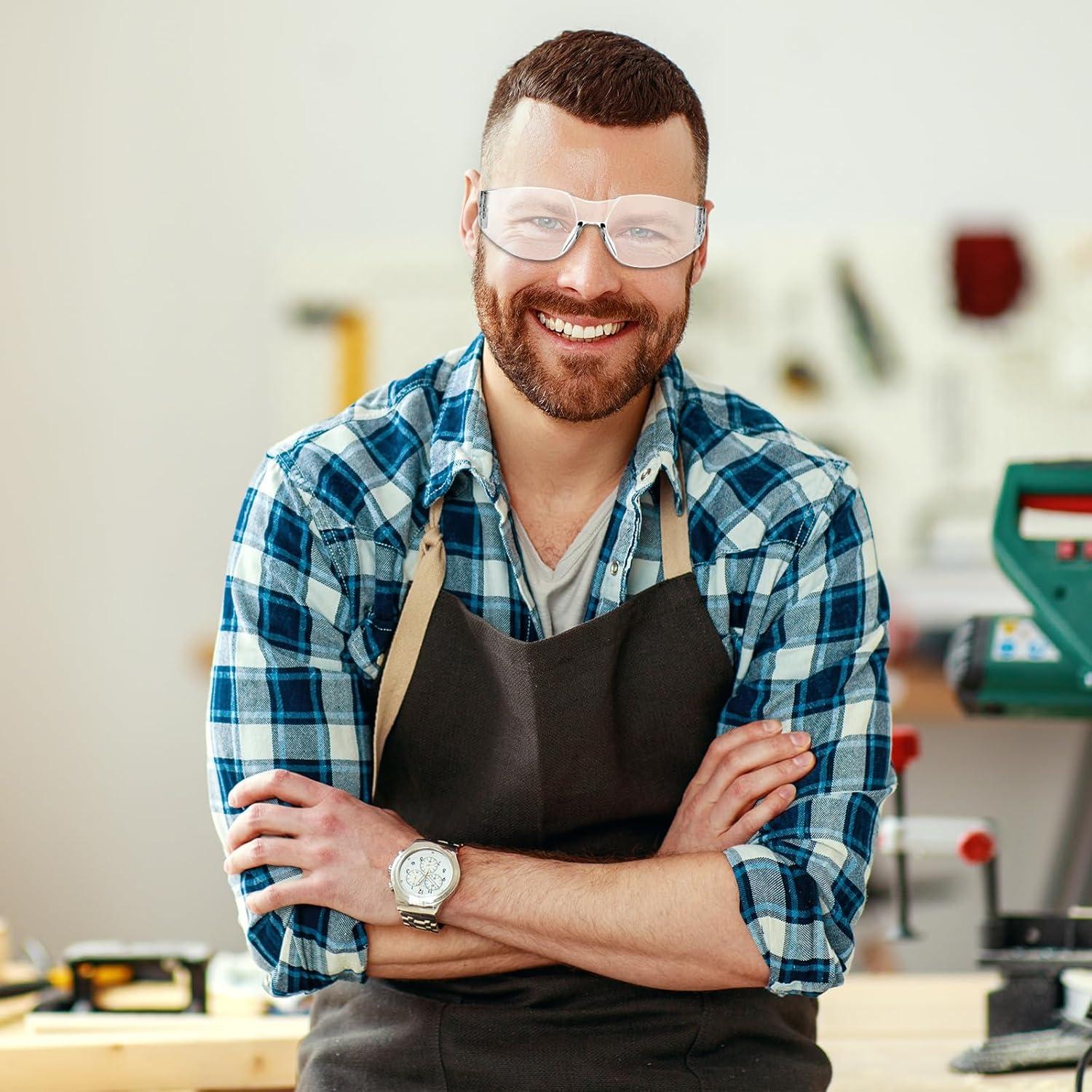 Gafas de Seguridad ANSI Z87.1 Resistentes a Rayones - 10 Pzas