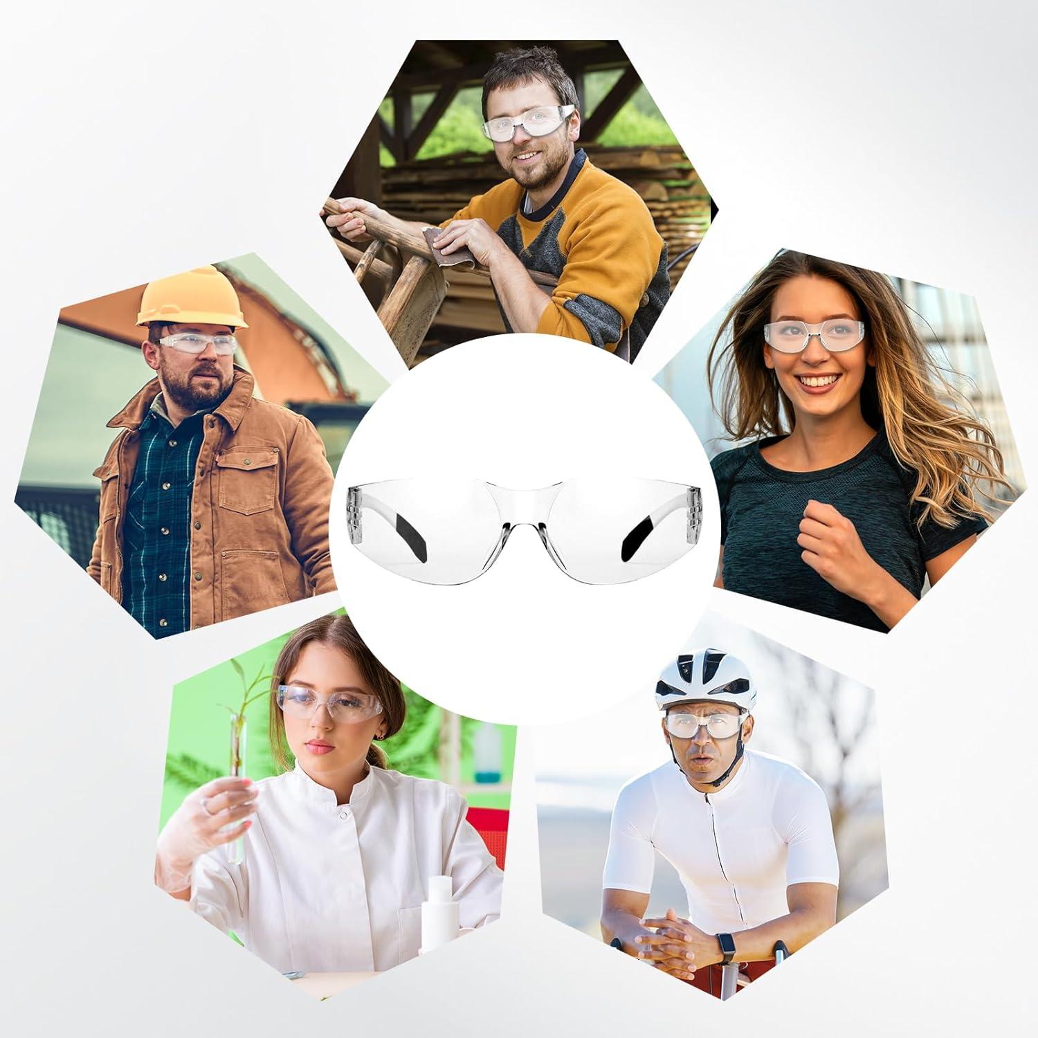 Gafas de Seguridad ANSI Z87.1 Resistentes a Rayones - 10 Pzas