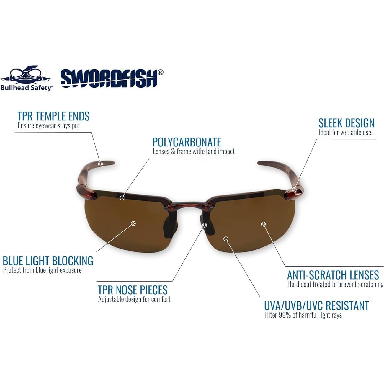 Gafas de Seguridad Bullhead Swordfish BH10711 Lentes Espejo