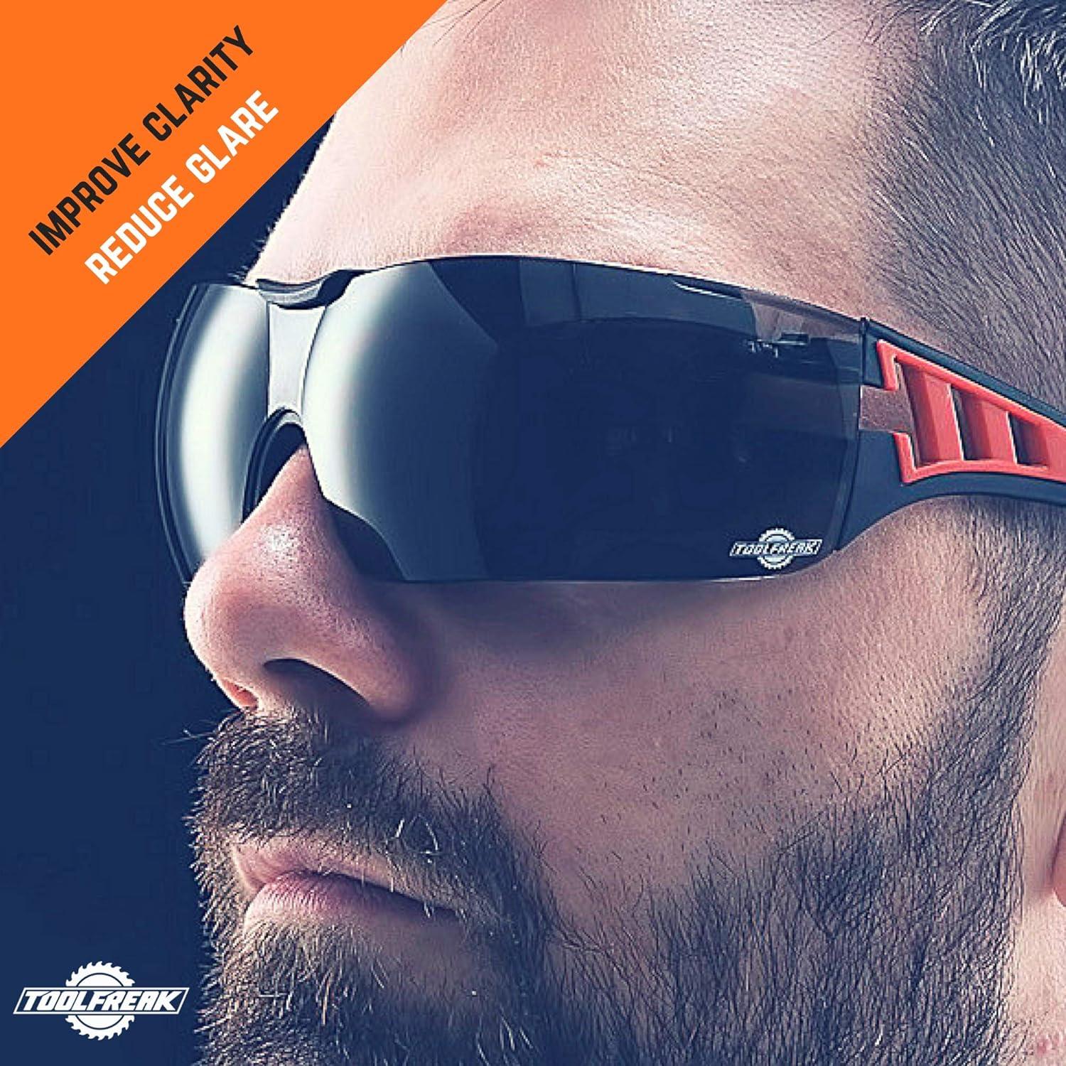 Gafas de seguridad ToolFreak Rip Out, lente ahumada, UV 99.9%