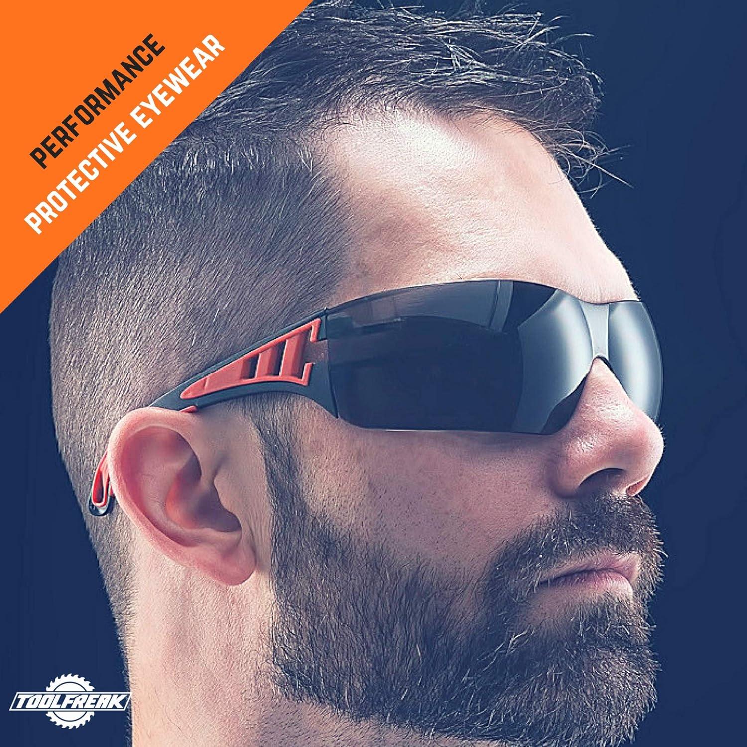 Gafas de seguridad ToolFreak Rip Out, lente ahumada, UV 99.9%