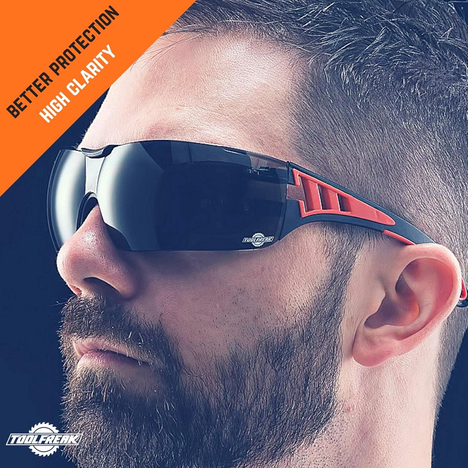 Gafas de seguridad ToolFreak Rip Out, lente ahumada, UV 99.9%