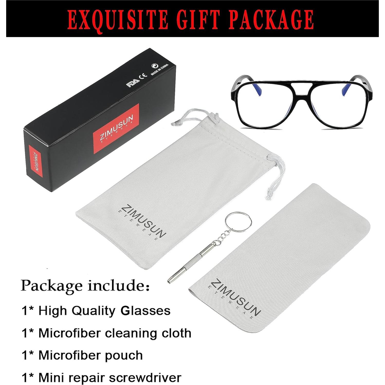 Gafas Aviador ZIMUSUN Anti Luz Azul Unisex 57mm