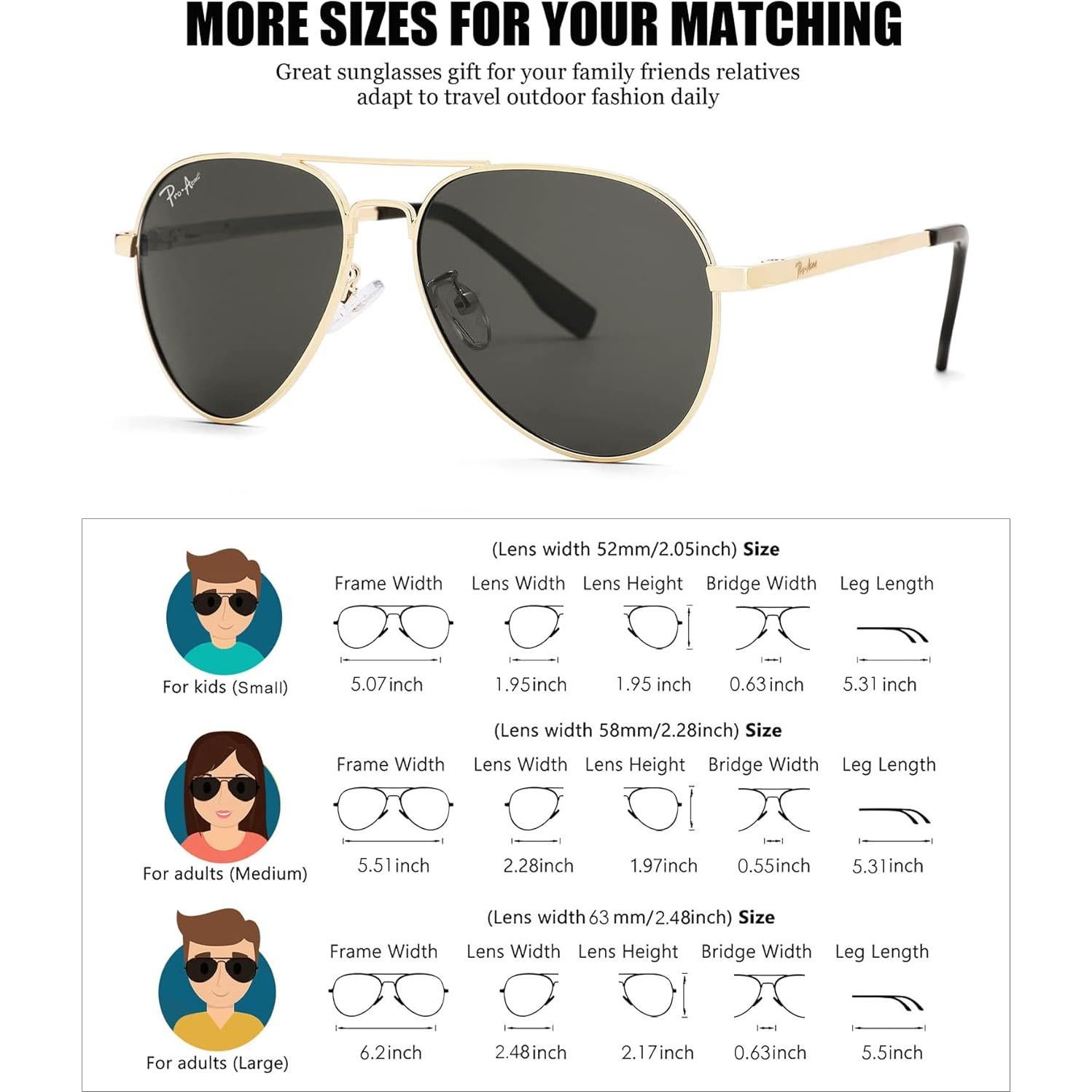 Gafas de sol aviador Pro Acme polarizadas 58mm UV 100%