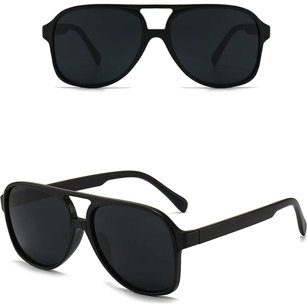 Gafas de sol aviador retro UV400 para unisex - Amarillas