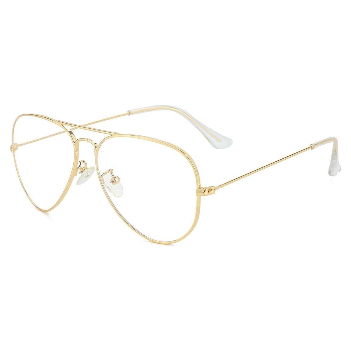 Gafas Aviador Gleyemor Anti Luz Azul Unisex 58mm