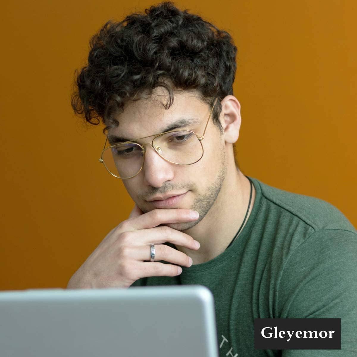 Gafas Aviador Gleyemor Anti Luz Azul Unisex 58mm