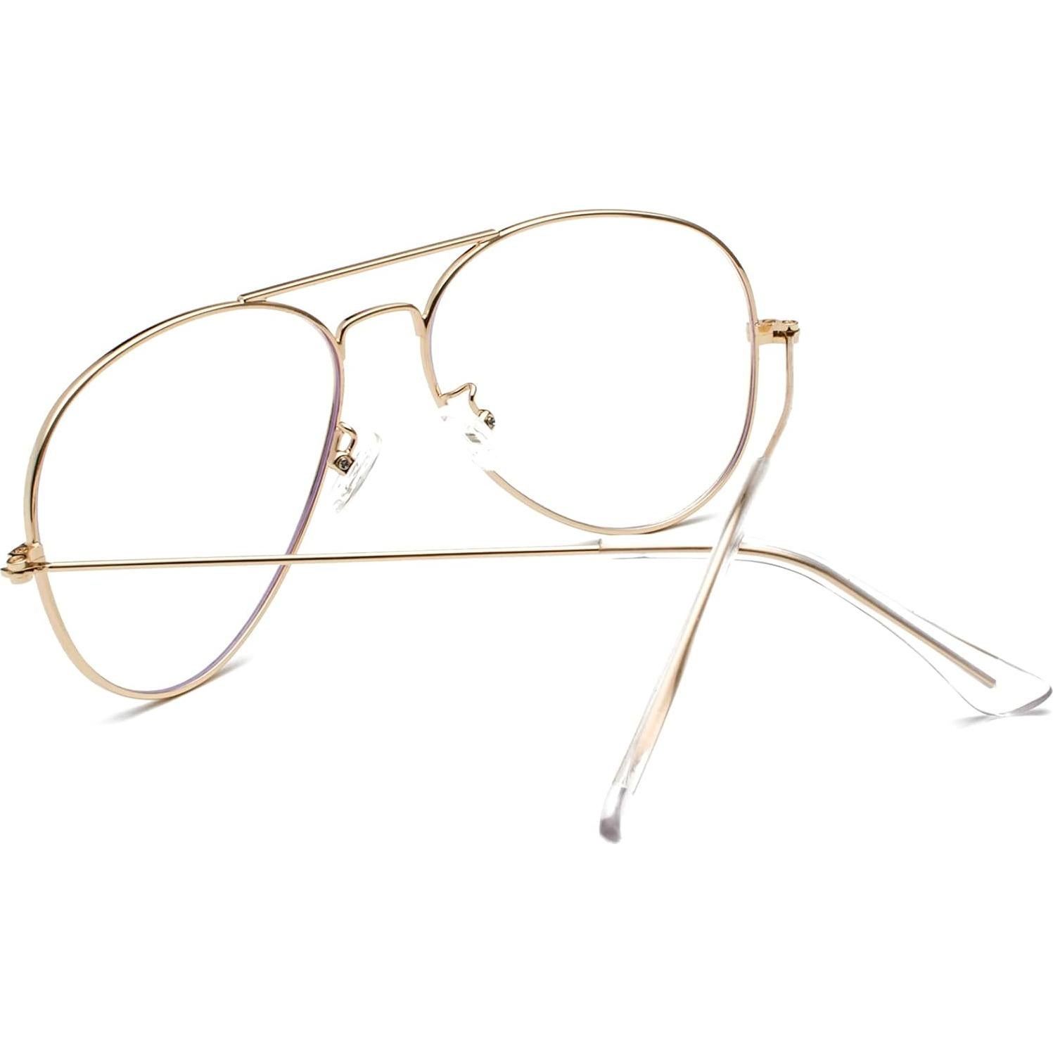 Gafas Aviador EYLRIM Unisex con Lentes Anti Luz Azul