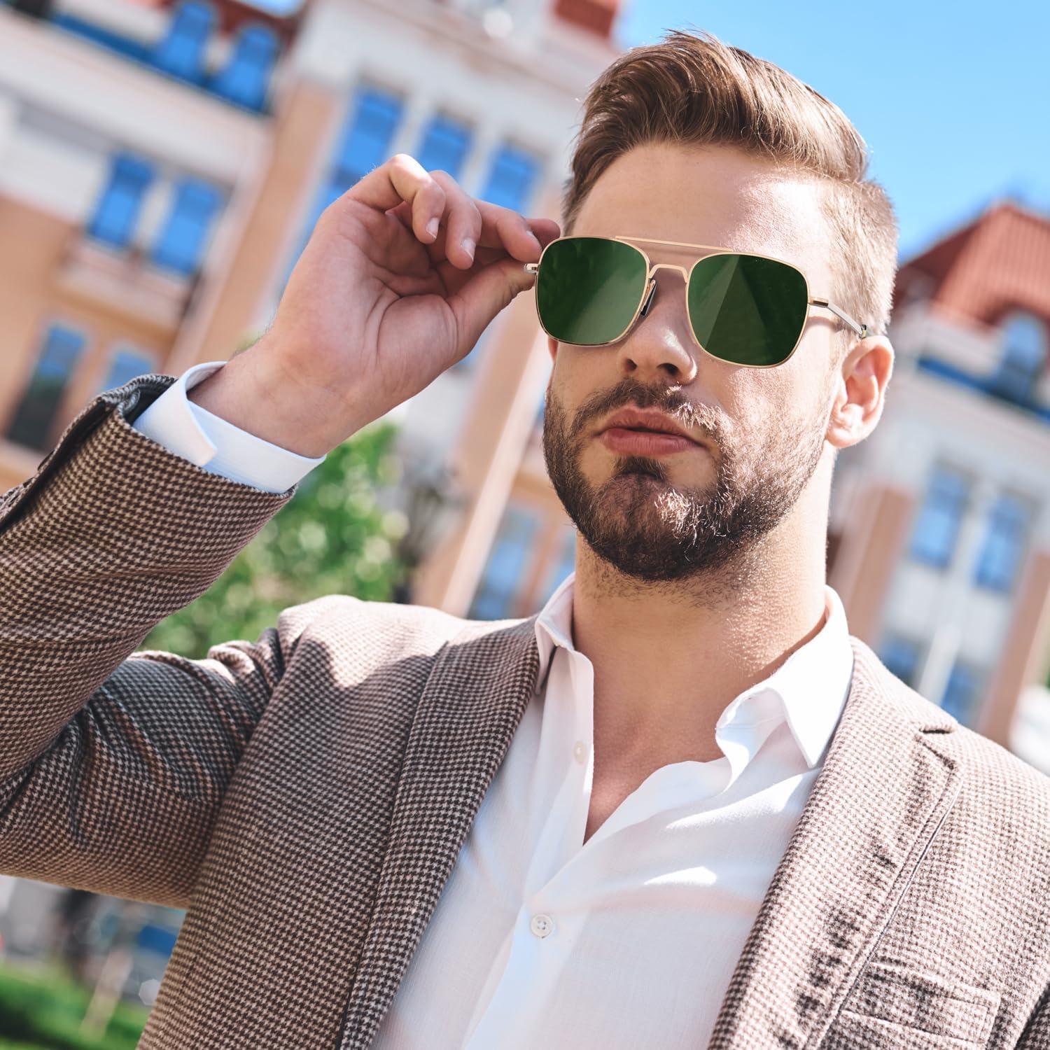 Gafas de sol aviador ACBLUCE 53mm polarizadas marco dorado