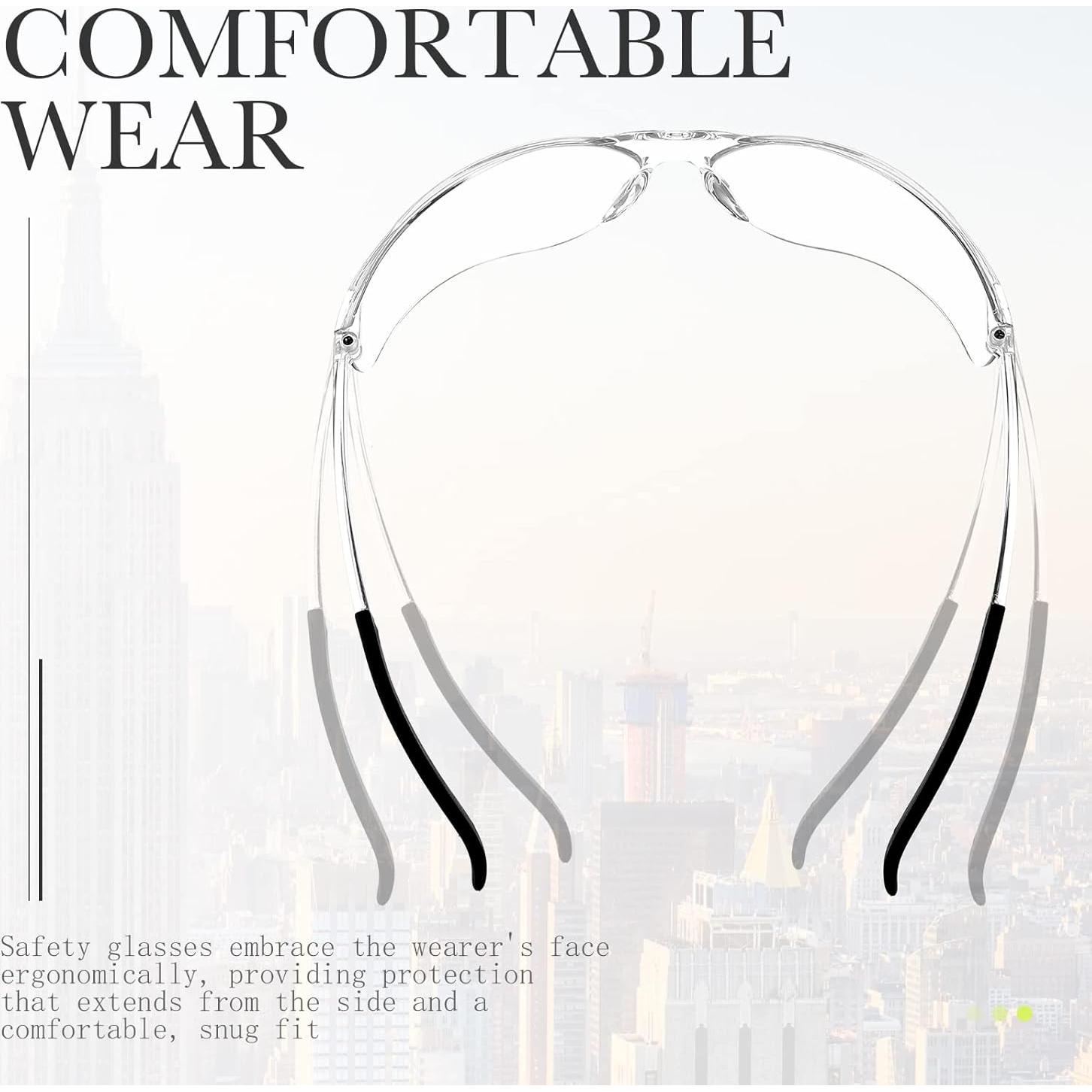 Gafas de Seguridad Queekay 20 Pcs Policarbonato UV